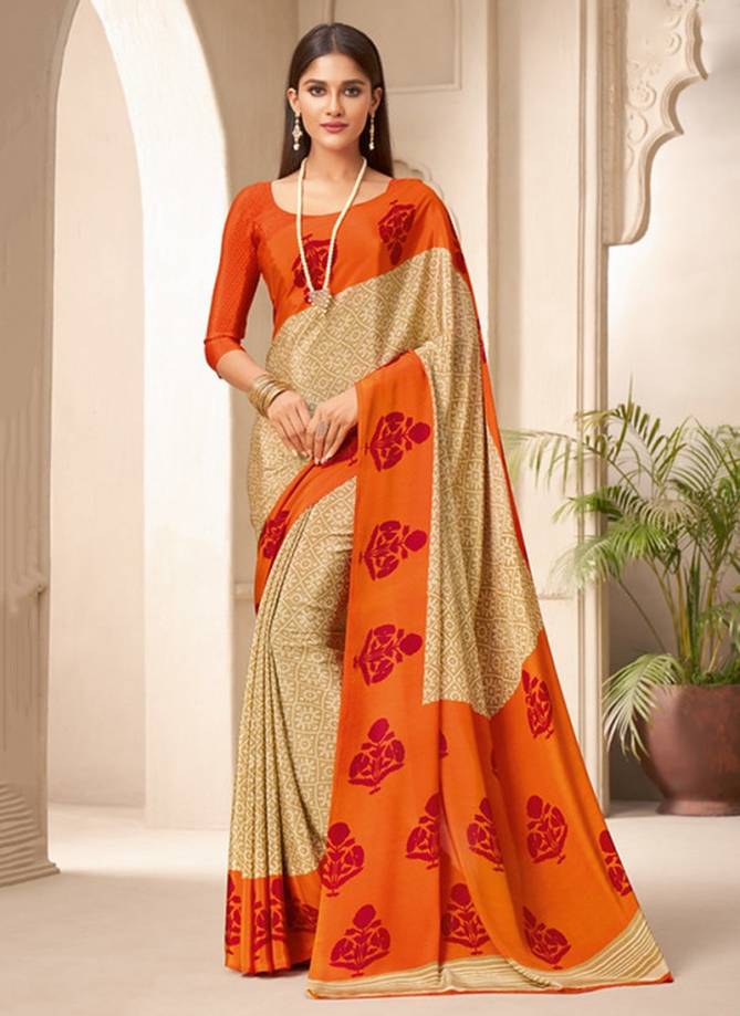 Ruchi Alvira Latest Fancy Designer Regular Casual Wear Printed Crepe Silk Saree Collection